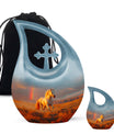 Running Horse Burial Urn - Mini Cremation Urns For Human Ashes