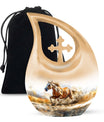 Running Horse Cremation Urn - Memorial Urn for Mom and Dad