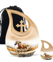 Running Horse Cremation Urn - Memorial Urn for Mom and Dad