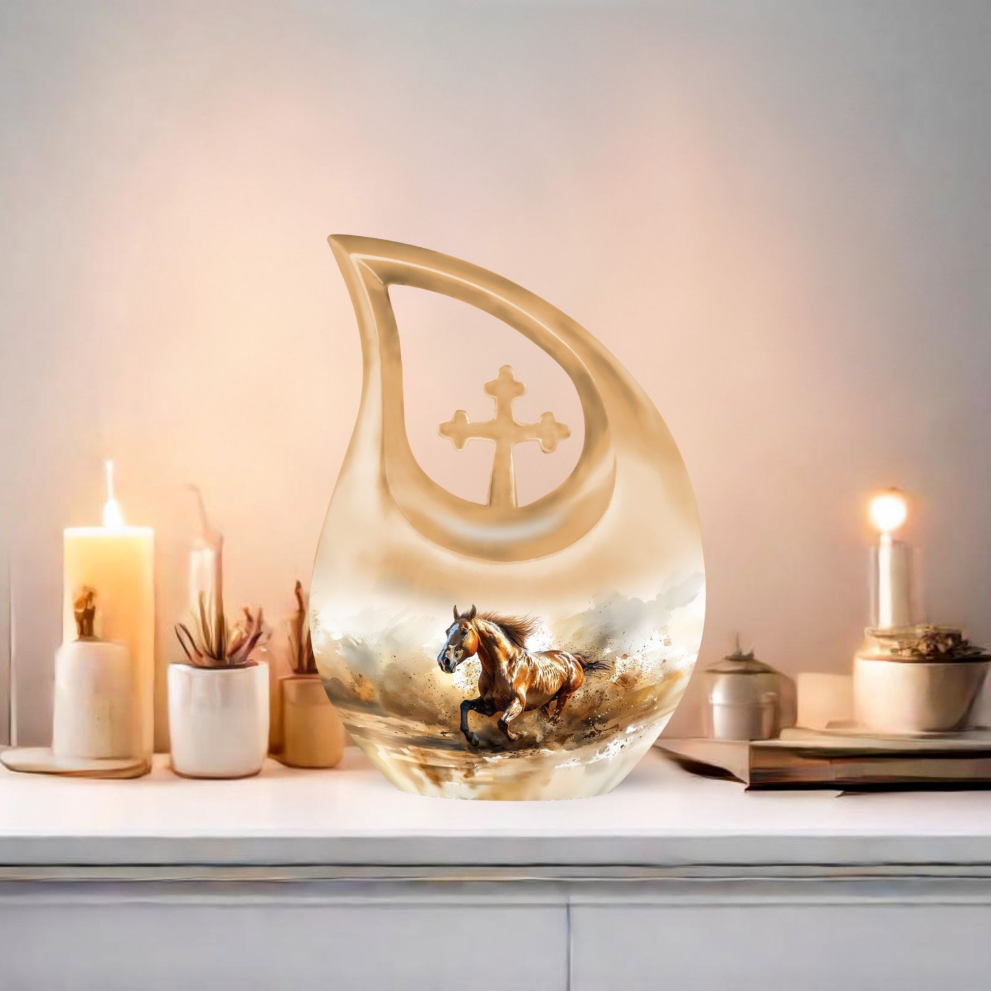 10 Inch Running Horse Memorial Urn