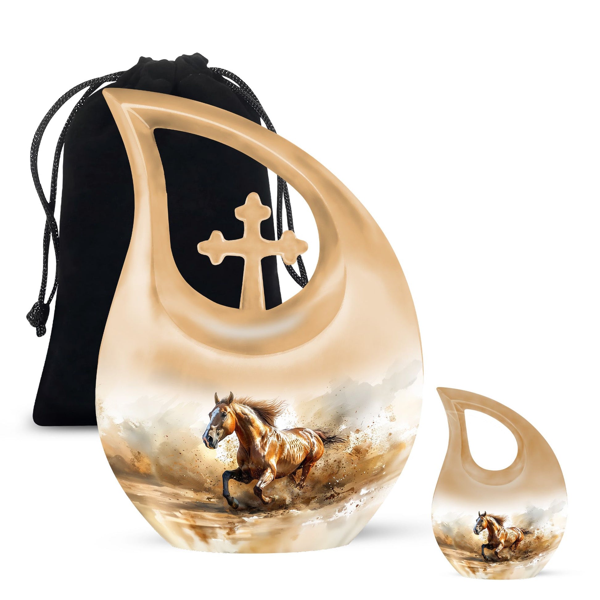 10 Inch Running Horse Memorial Urn