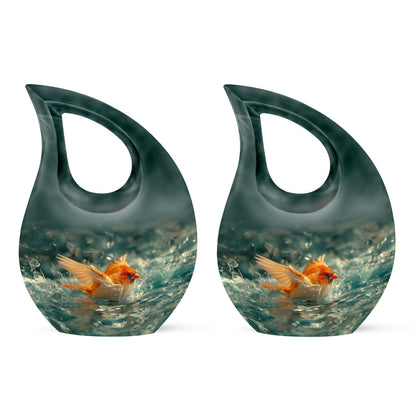 Cardinal Cross Drop Urn