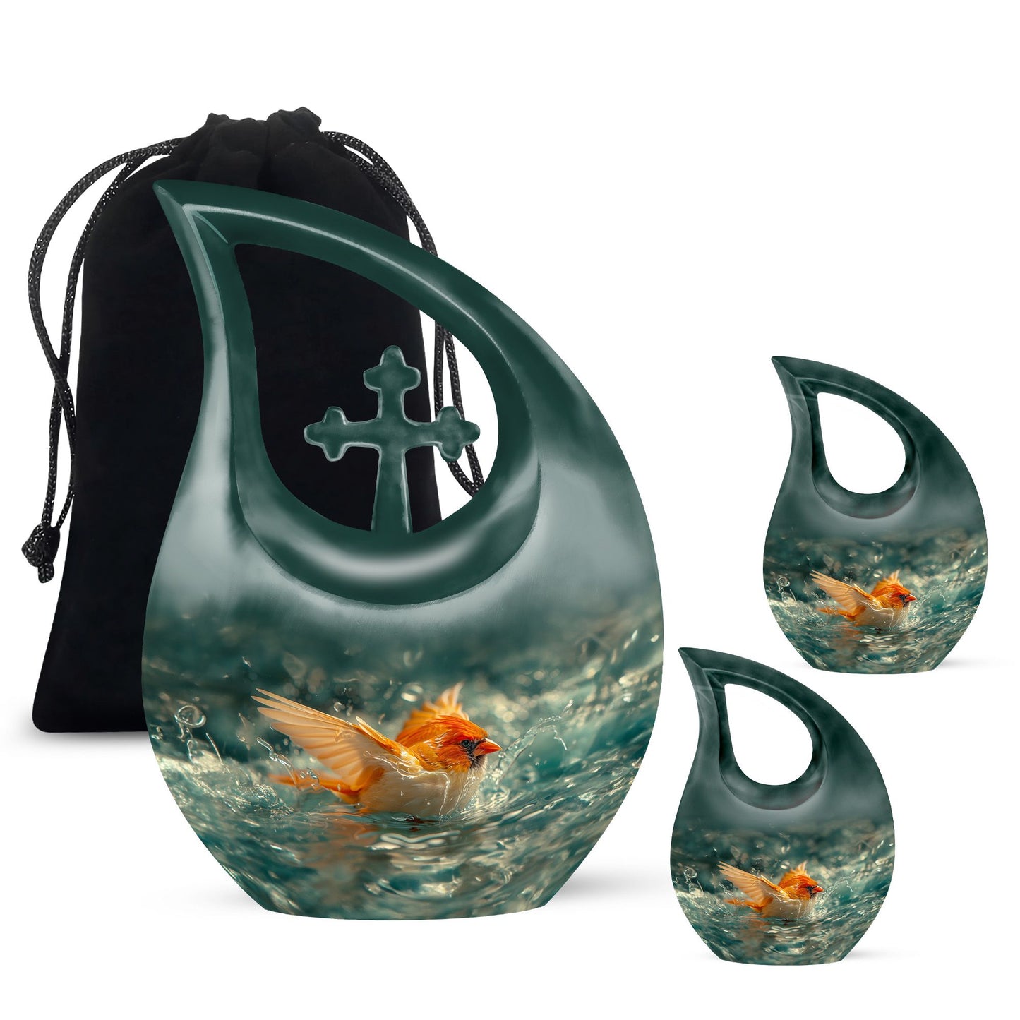 Personalized Eagle Cremation Urn for Human Ashes - 10-inch, 200 cu in - Yatskia
