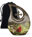 Cardinal Theme Large Urn 10 Inch