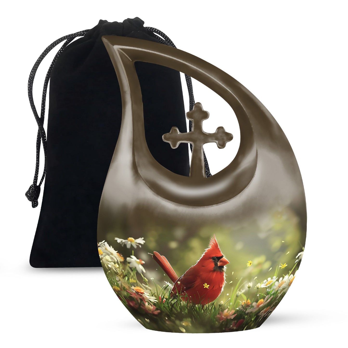Cardinal Theme Large Urn 10 Inch