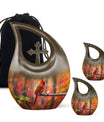 Cardinal Theme Large Urn With 2 Keepsake Urn