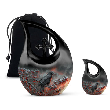 10 inch large Urn with 1 Keepsake 3 Inch Urn