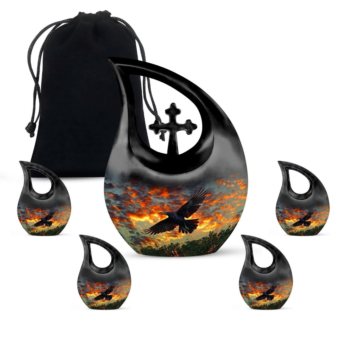Personalized Religious Cremation Urn for Men and Women - 10-inch, 200 cu in - Yatskia