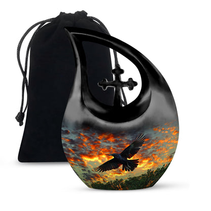 Personalized Religious Cremation Urn for Men and Women - 10-inch, 200 cu in - Yatskia
