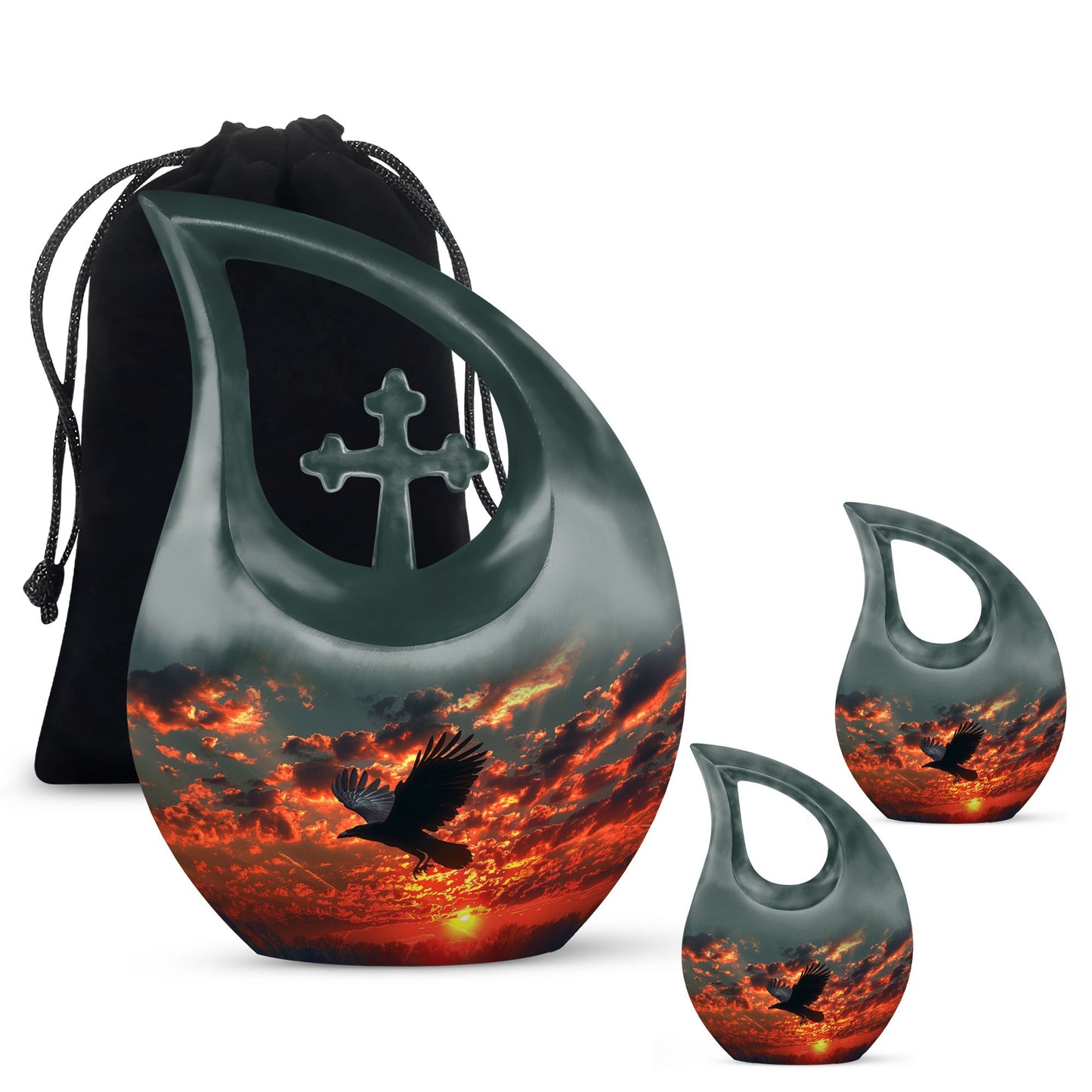Personalized Religious Cremation Urn for Human Ashes - 10-inch, 200 cu in - Yatskia