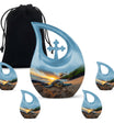 10-inch affordable Turtle Urn with Cross Drop design