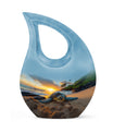10-inch affordable Turtle Urn with Cross Drop design