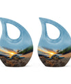 10-inch affordable Turtle Urn with Cross Drop design
