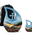 Turtle Memorial Urn - Blue Adult Urns For Human Ashes For Mom and Dad