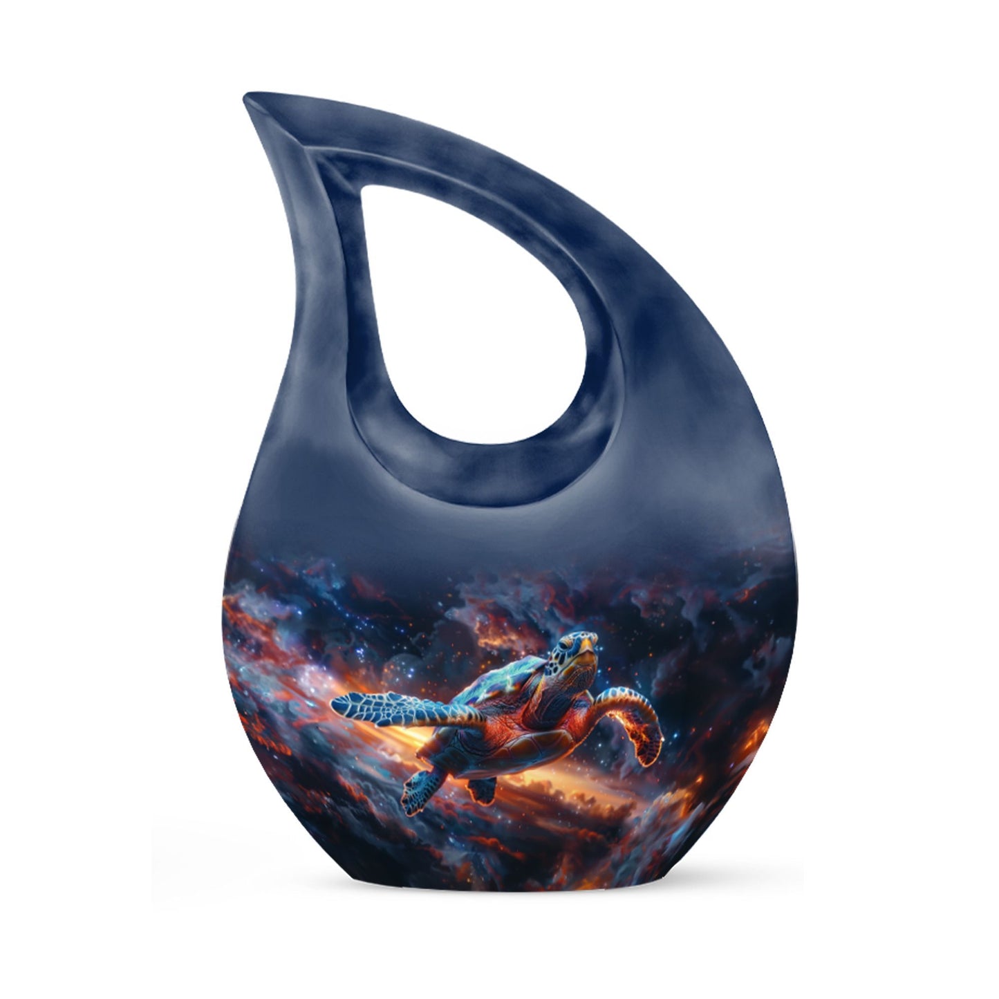 10-inch turtle-themed large cremation urn