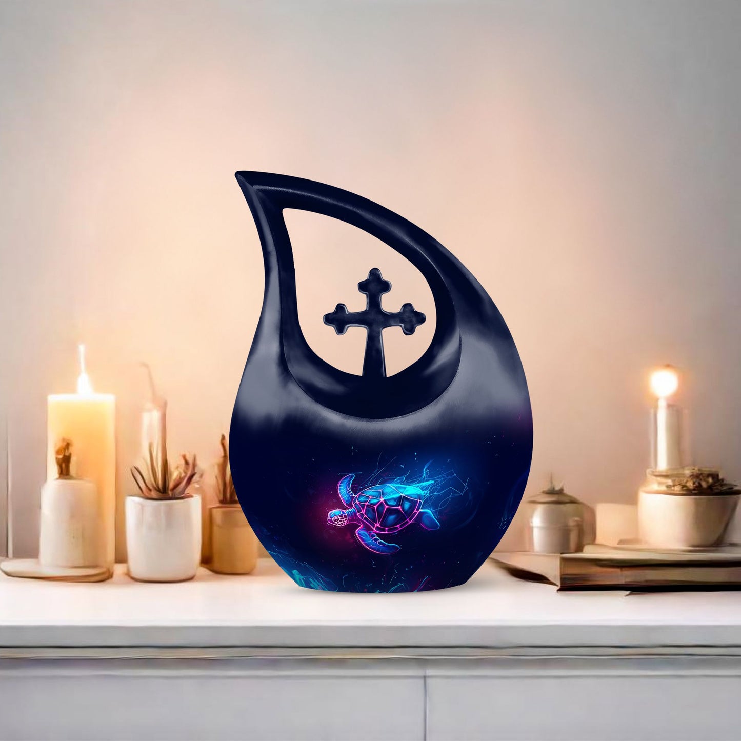 10 Inch Turtle themed urn