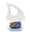 10-inch turtle-themed cross drop design urn