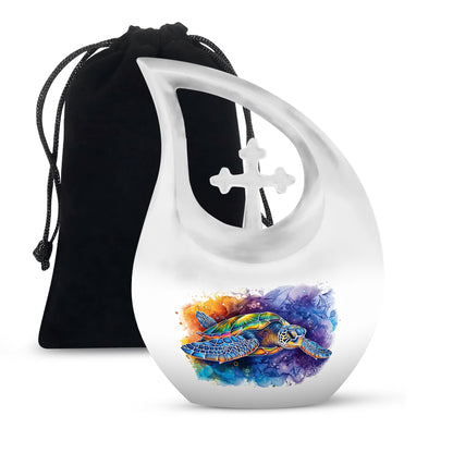 Turtle Theme Large Urn 10 Inch