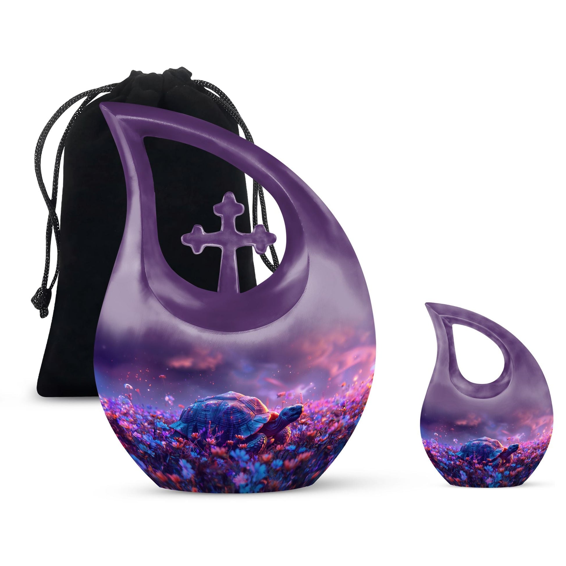 Turtle Memorial Urn - Cremation Urn For Human Ashes For Mom and Dad