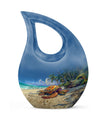 10-inch Turtle Urn with Cross Drop design