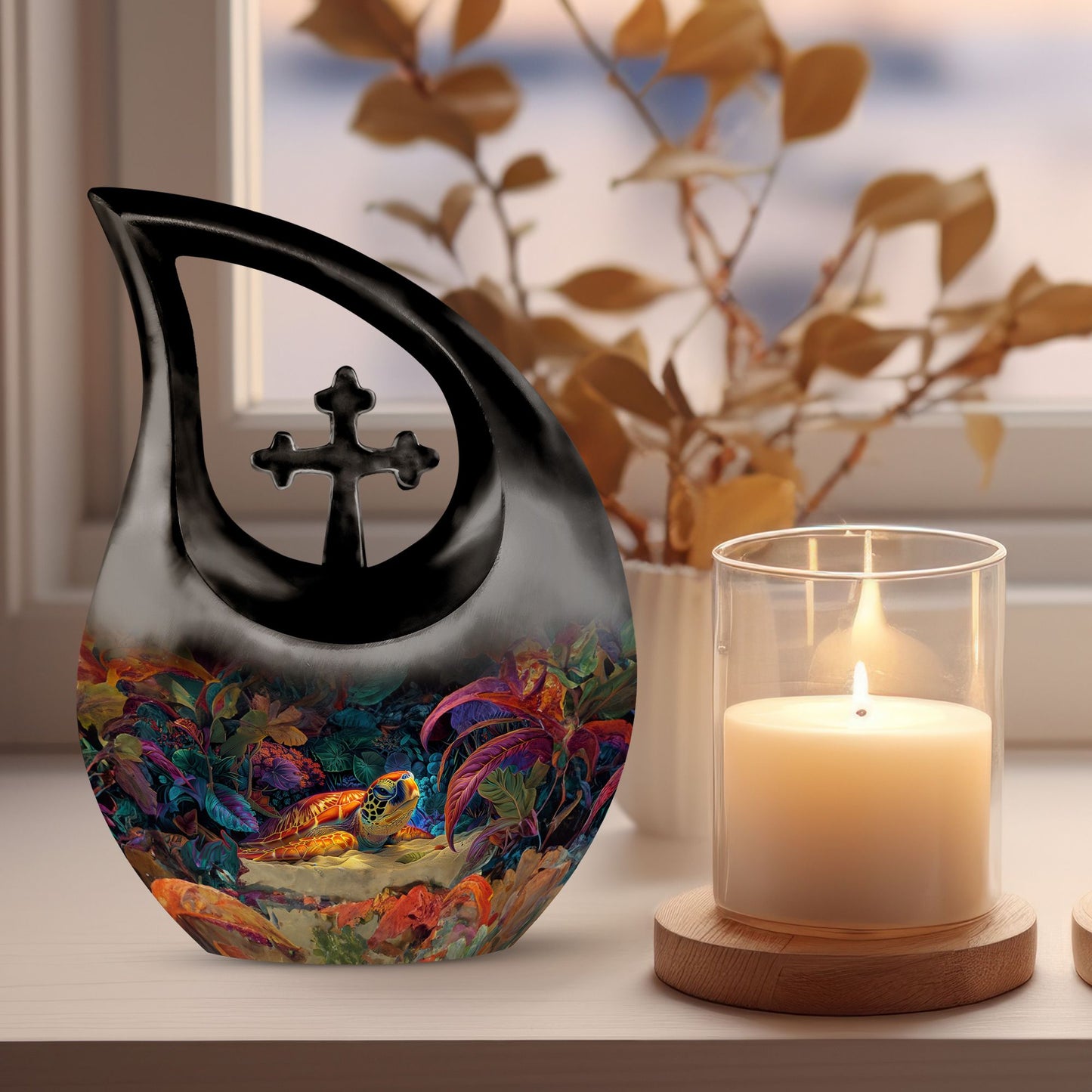 Turtle-themed Funeral Urn