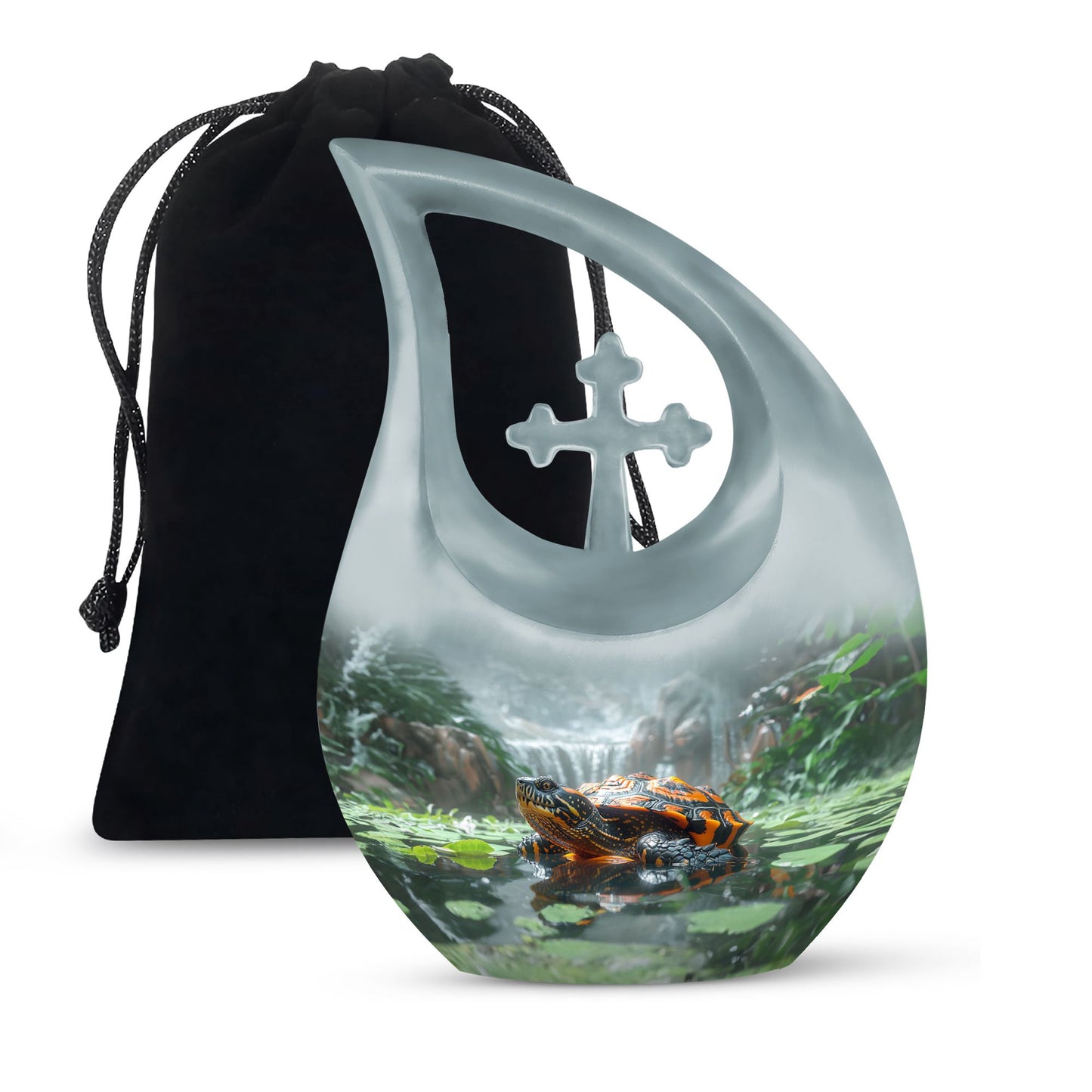 Personalized Turtle Cremation Urn for Human Ashes - 10-inch, 200 cu in - Yatskia