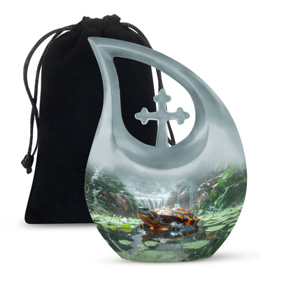 Personalized Turtle Cremation Urn for Human Ashes - 10-inch, 200 cu in - Yatskia