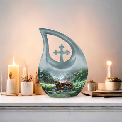 Turtle themed 10-inch Memorial Urn