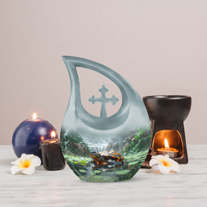Turtle themed 10-inch Memorial Urn