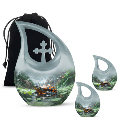 Personalized Turtle Cremation Urn for Human Ashes - 10-inch, 200 cu in - Yatskia