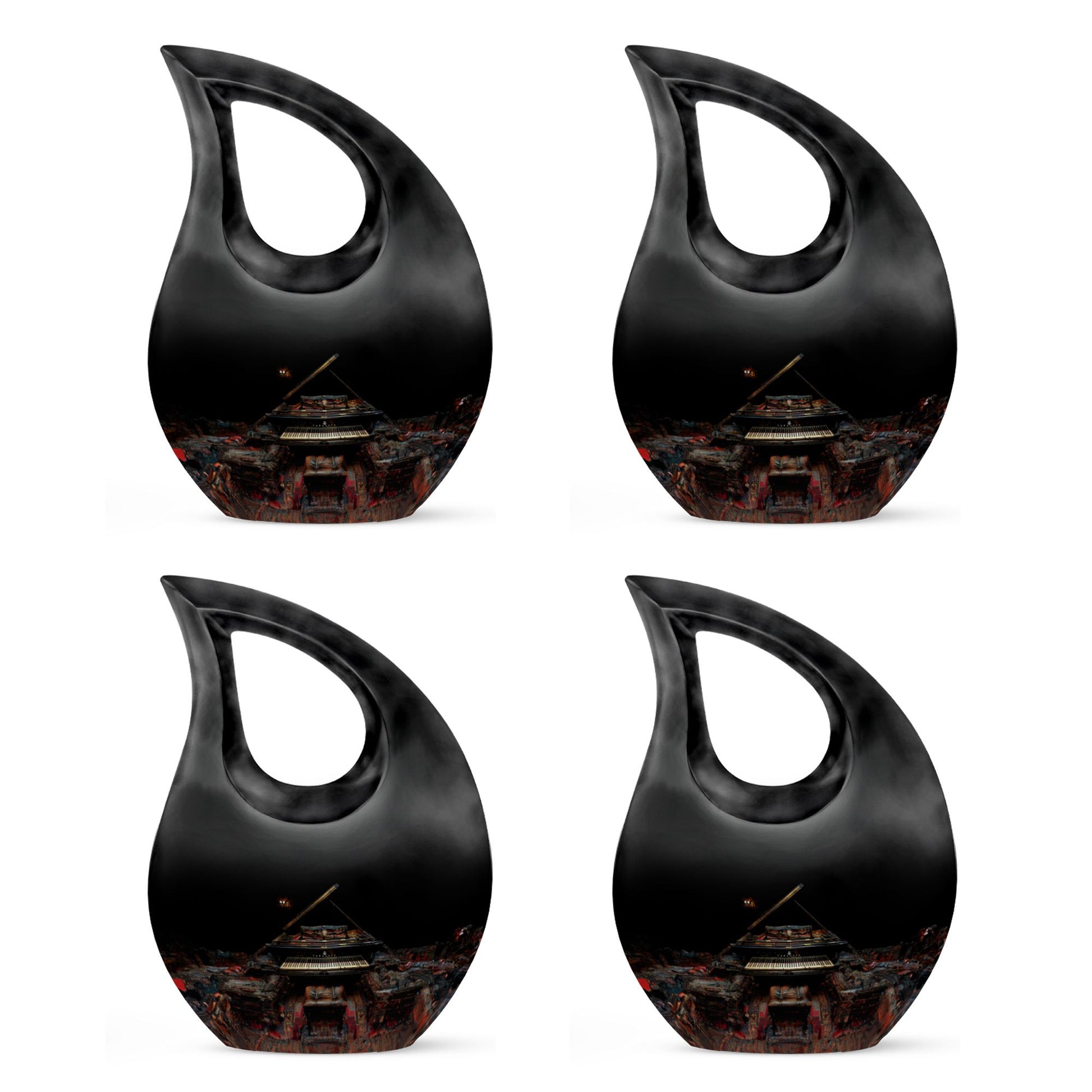 Piano Theme 3 Inch Keepsake Pack of 4