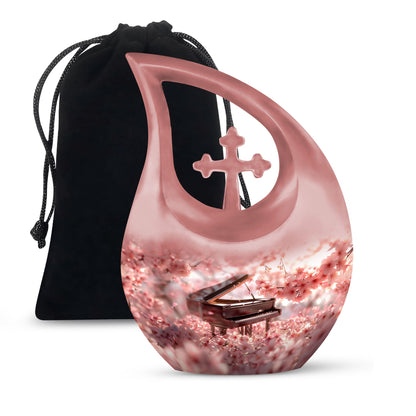 Piano Theme Large Urn 10 Inch