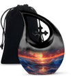 Sunrise Theme Large Urn 10 Inch