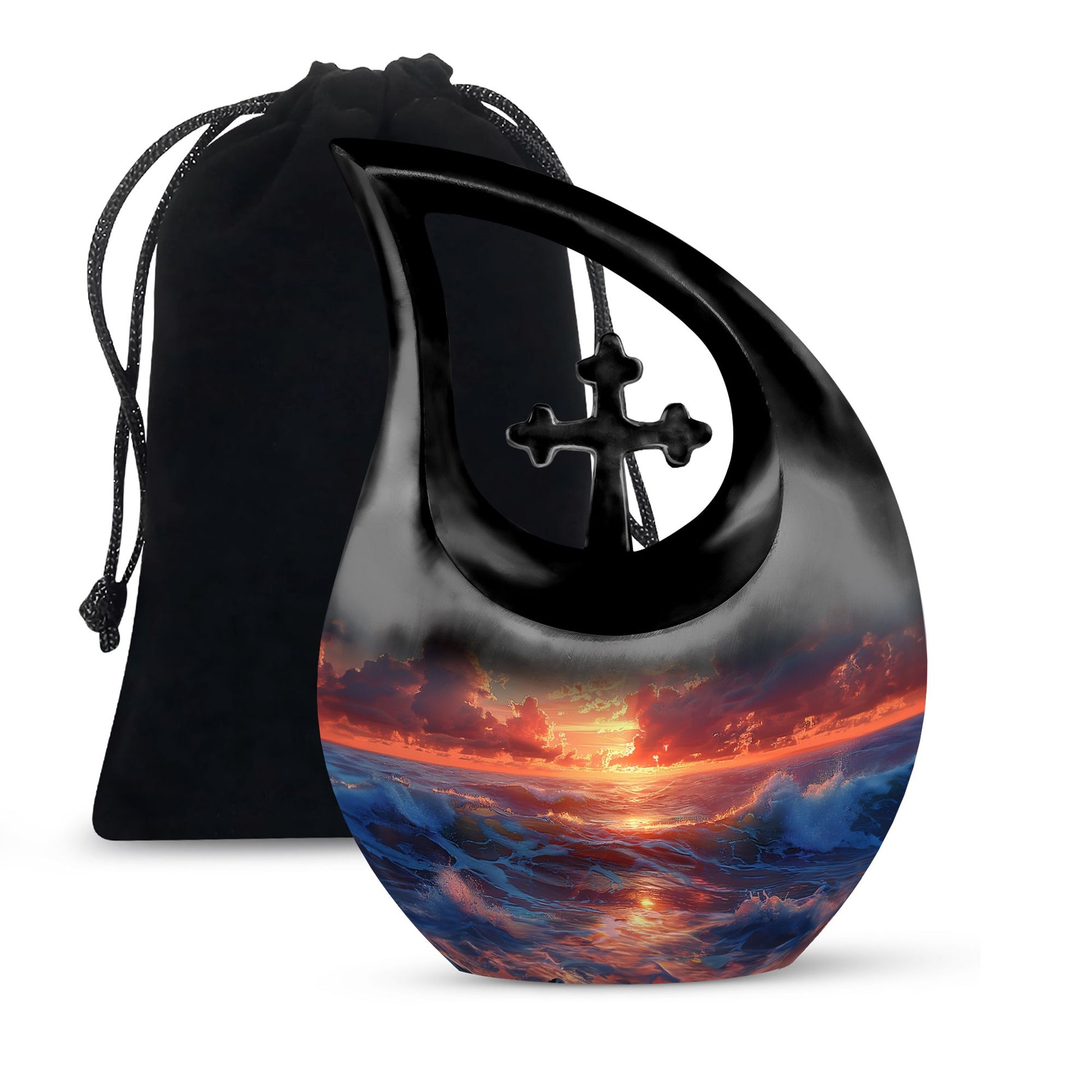 Sunrise Theme Large Urn 10 Inch