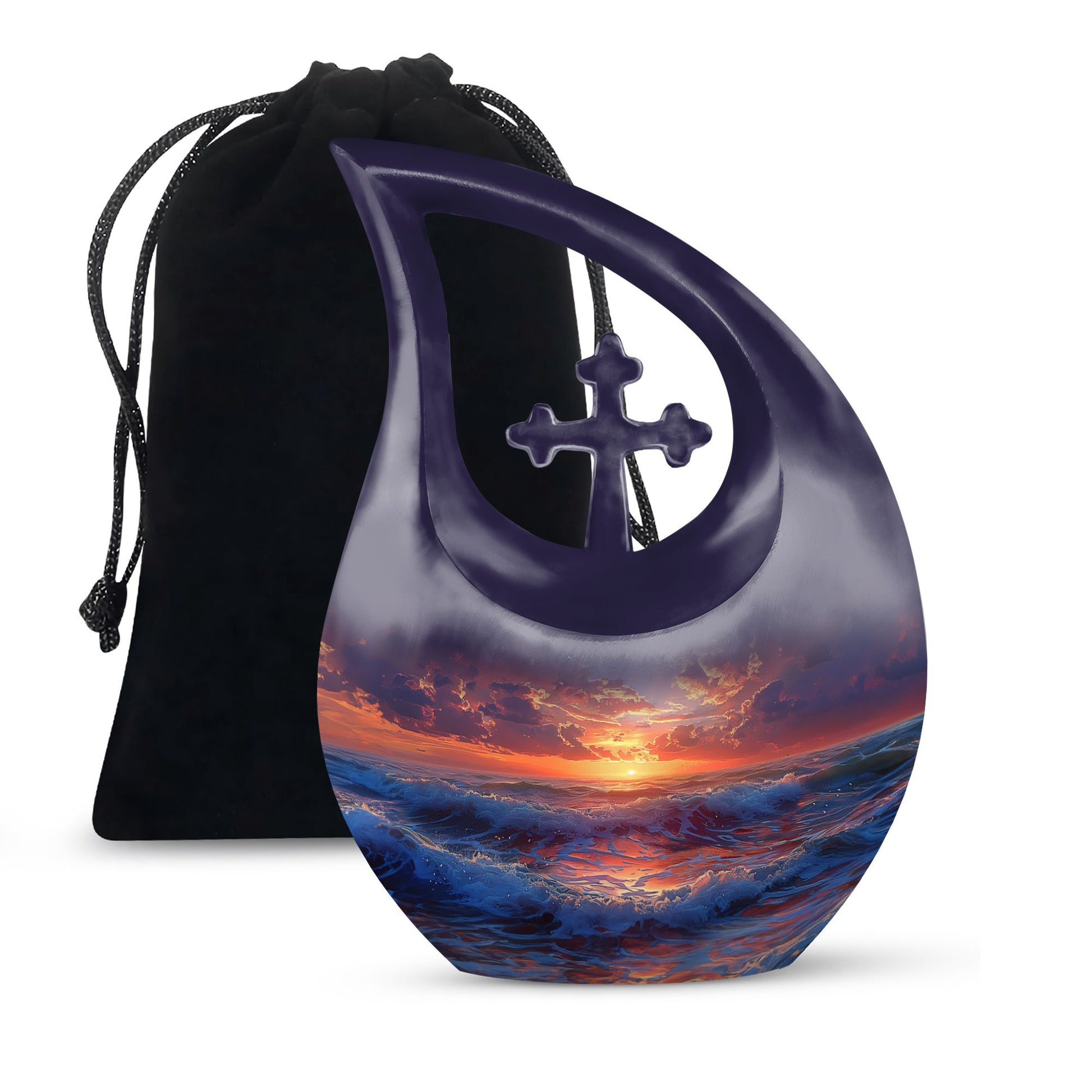 Sunrise Theme Large Urn 10 Inch