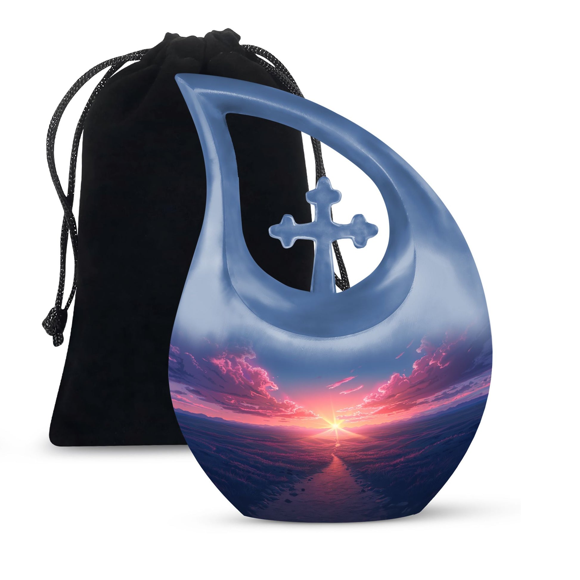 Sunrise Theme Large Urn 10 Inch