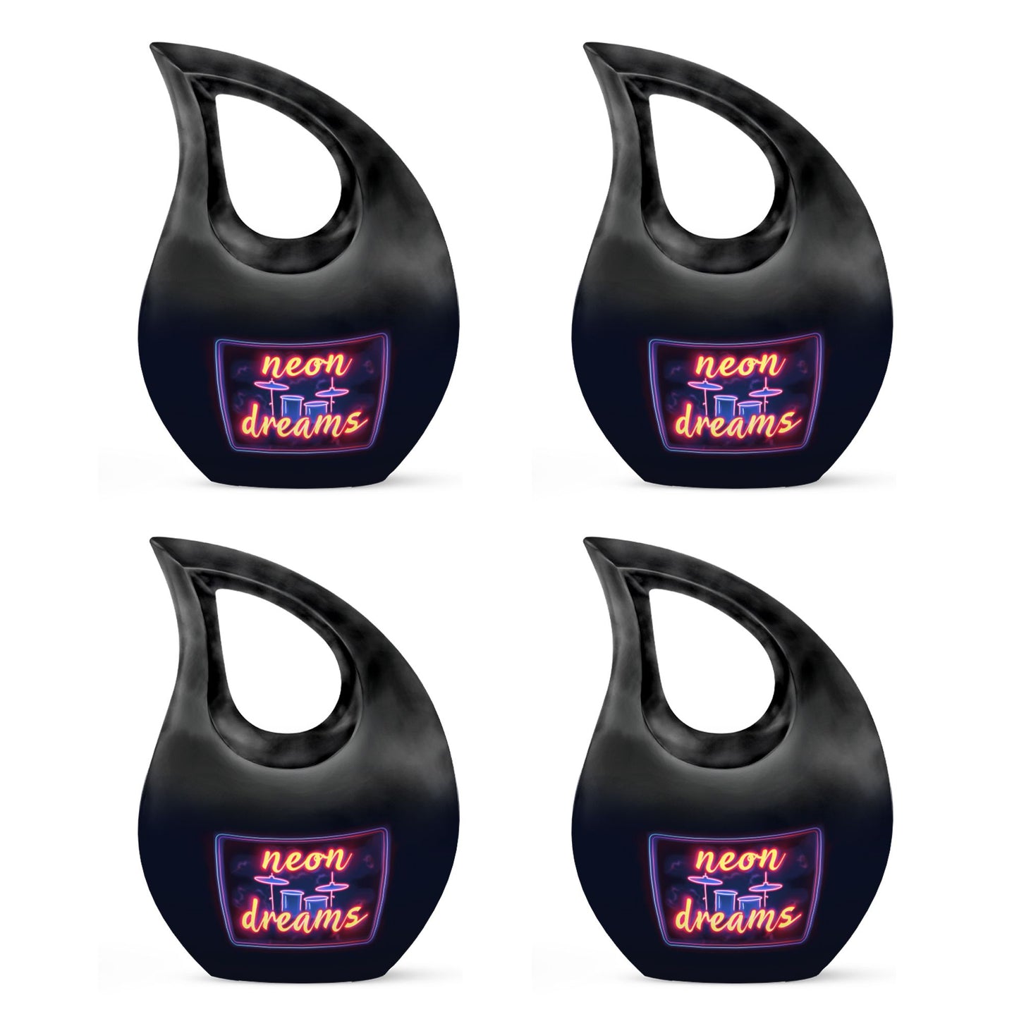 Drums And Music Theme 3 Inch Keepsake Pack of 4