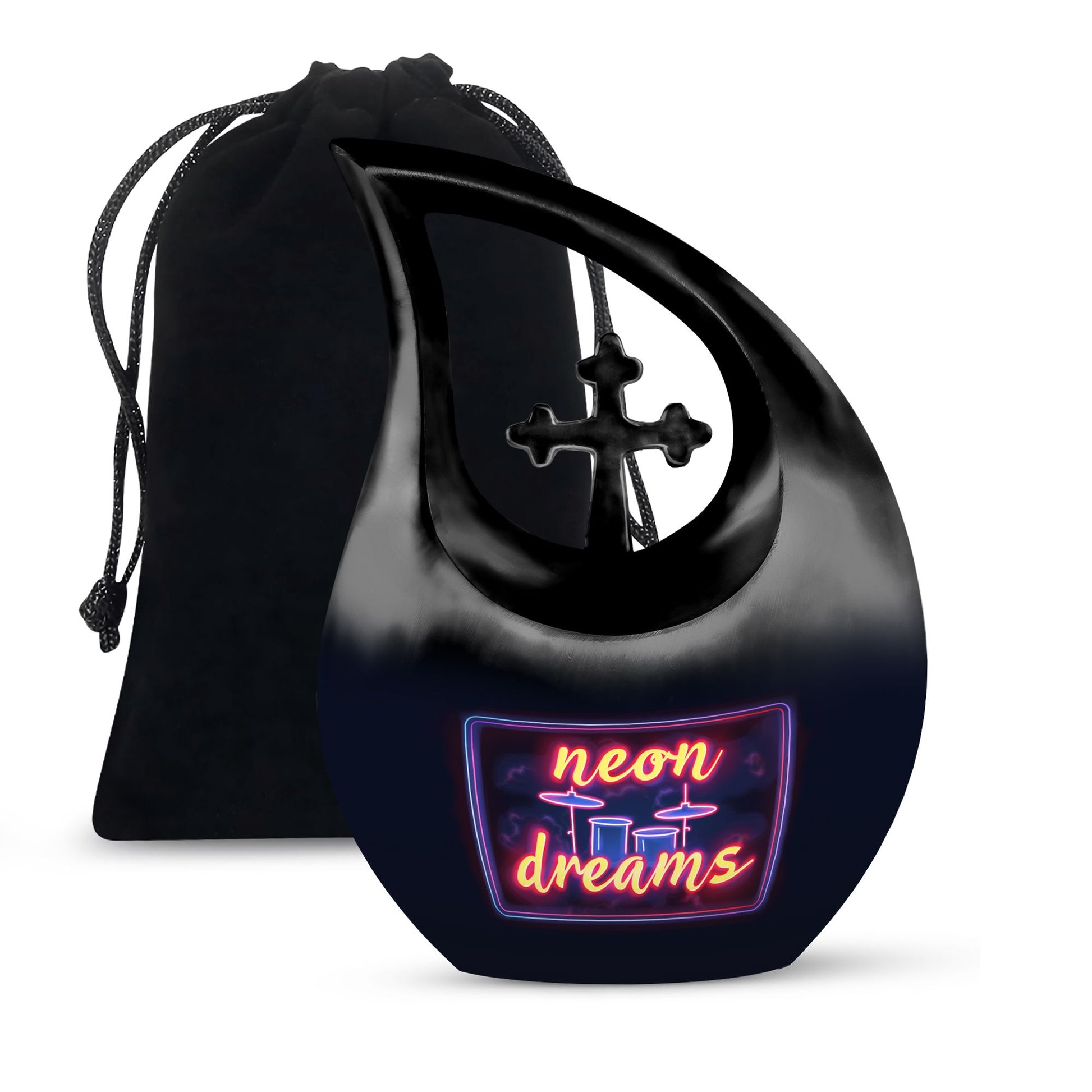 Drums And Music Theme Large Urn 10 Inch