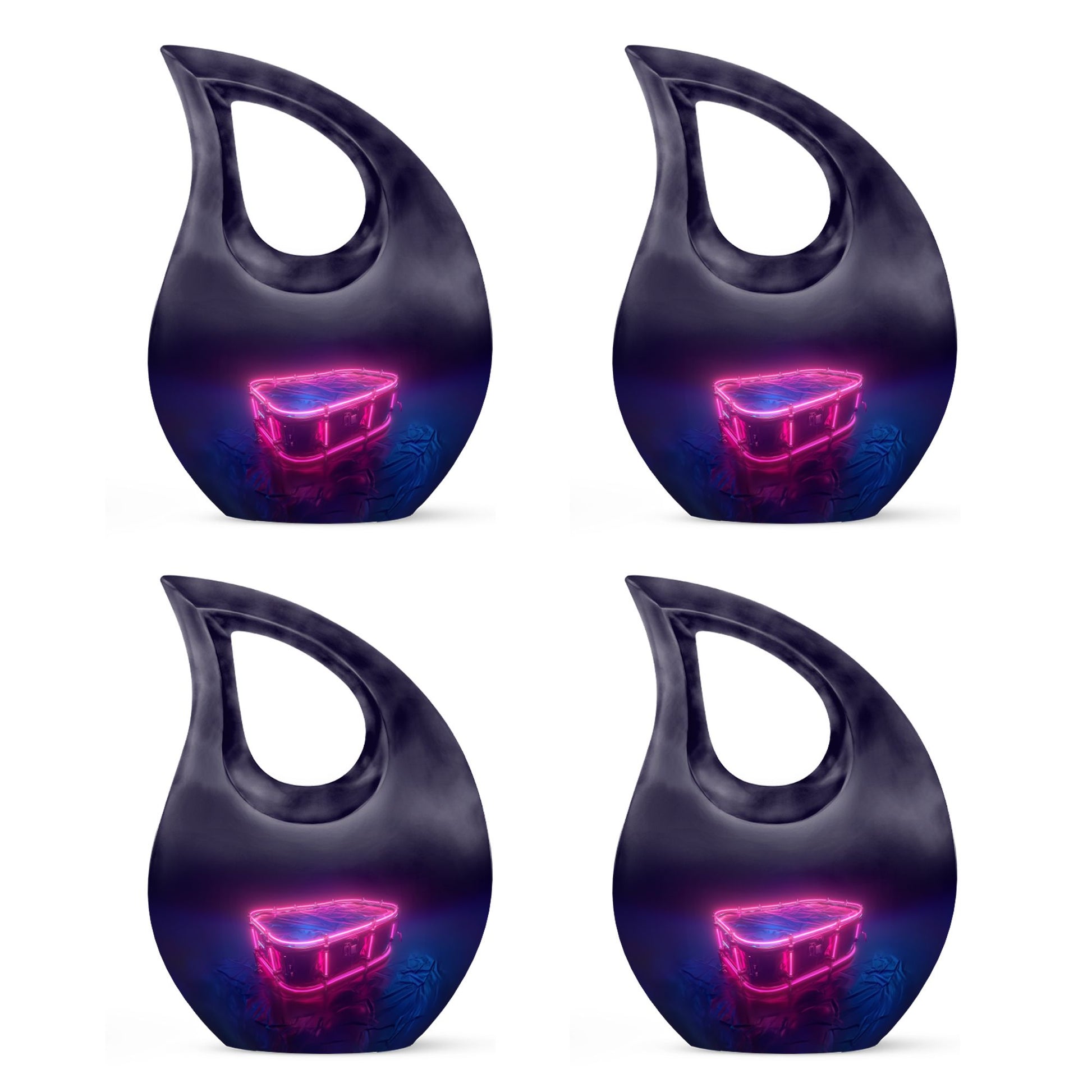 Drums And Music Theme 3 Inch Keepsake Pack of 4