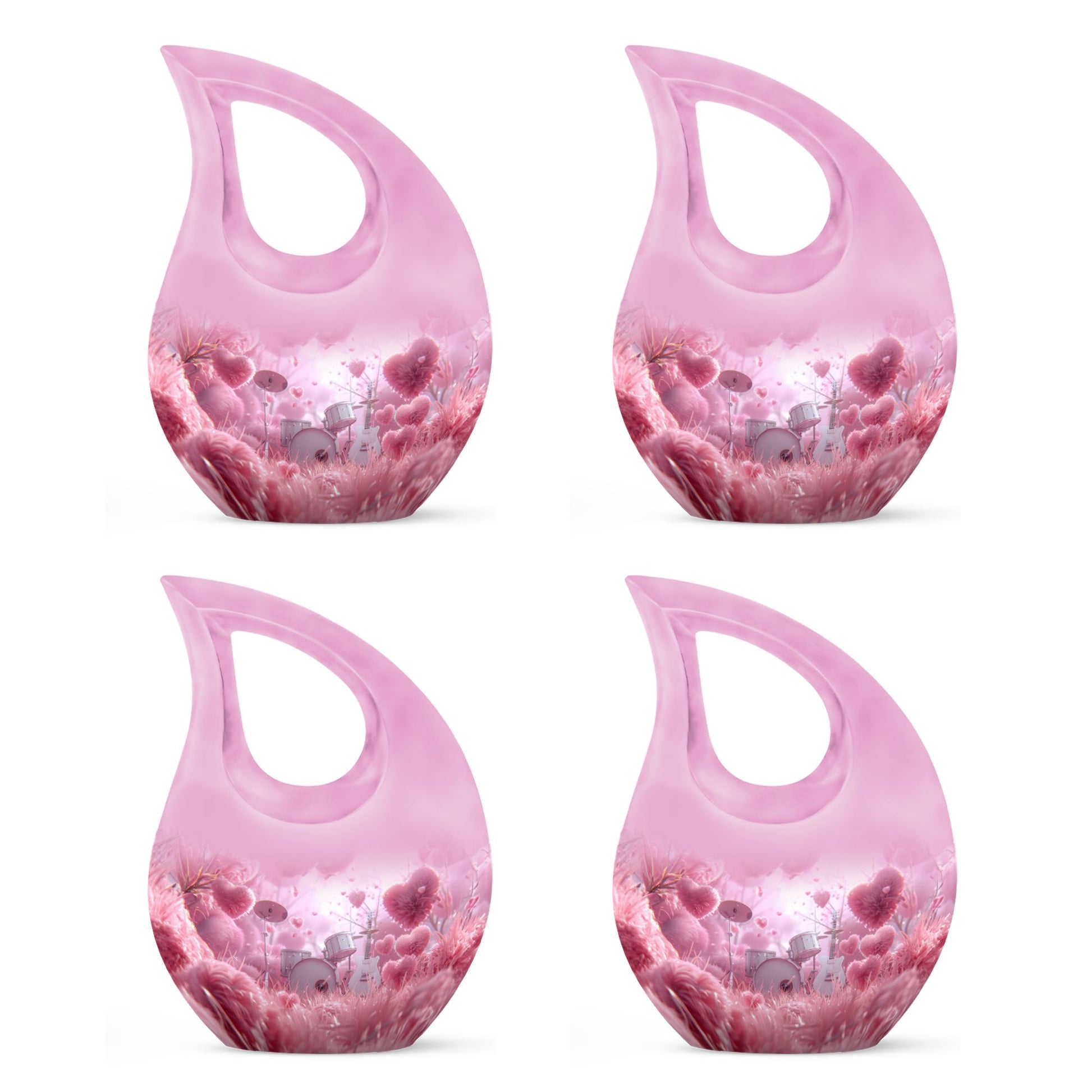 Drums And Music Theme 3 Inch Keepsake Pack of 4