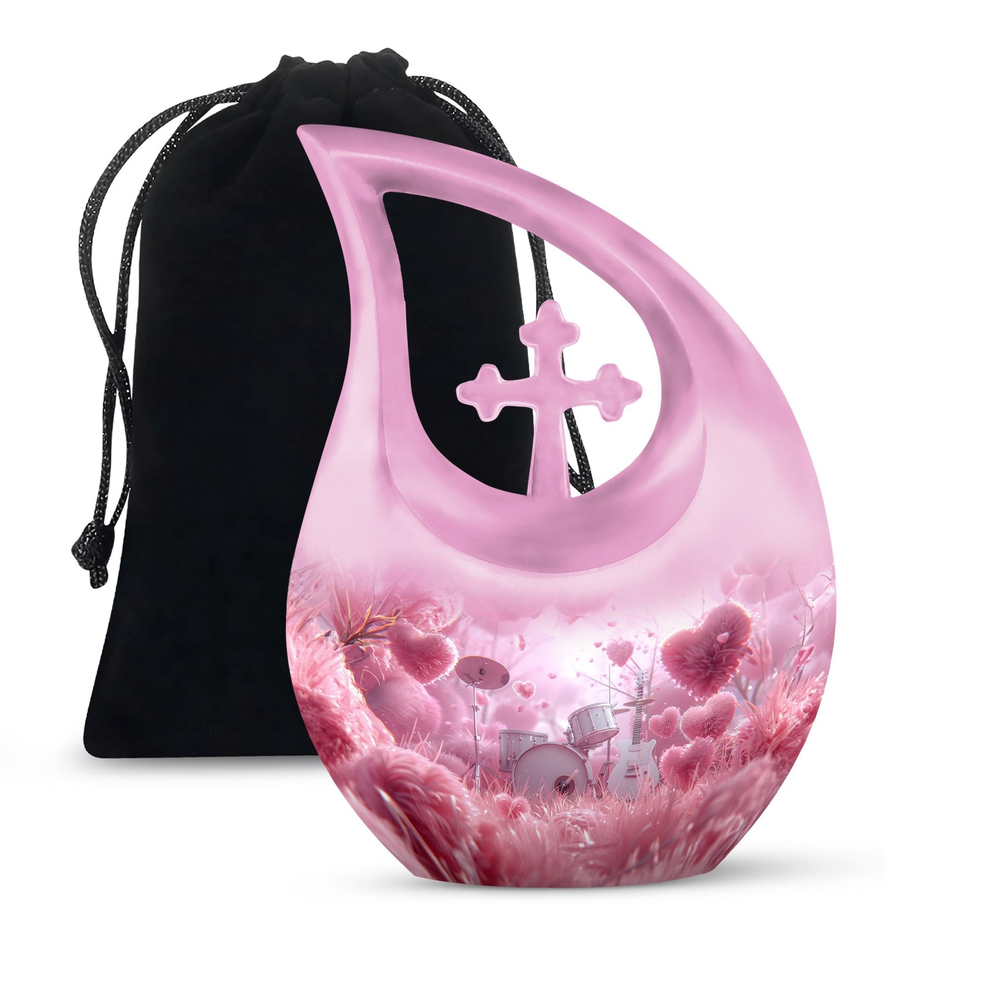 Drums And Music Theme Large Urn 10 Inch