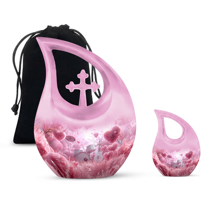 Drums And Music Theme Large Urn With 1 Keepsake Urn