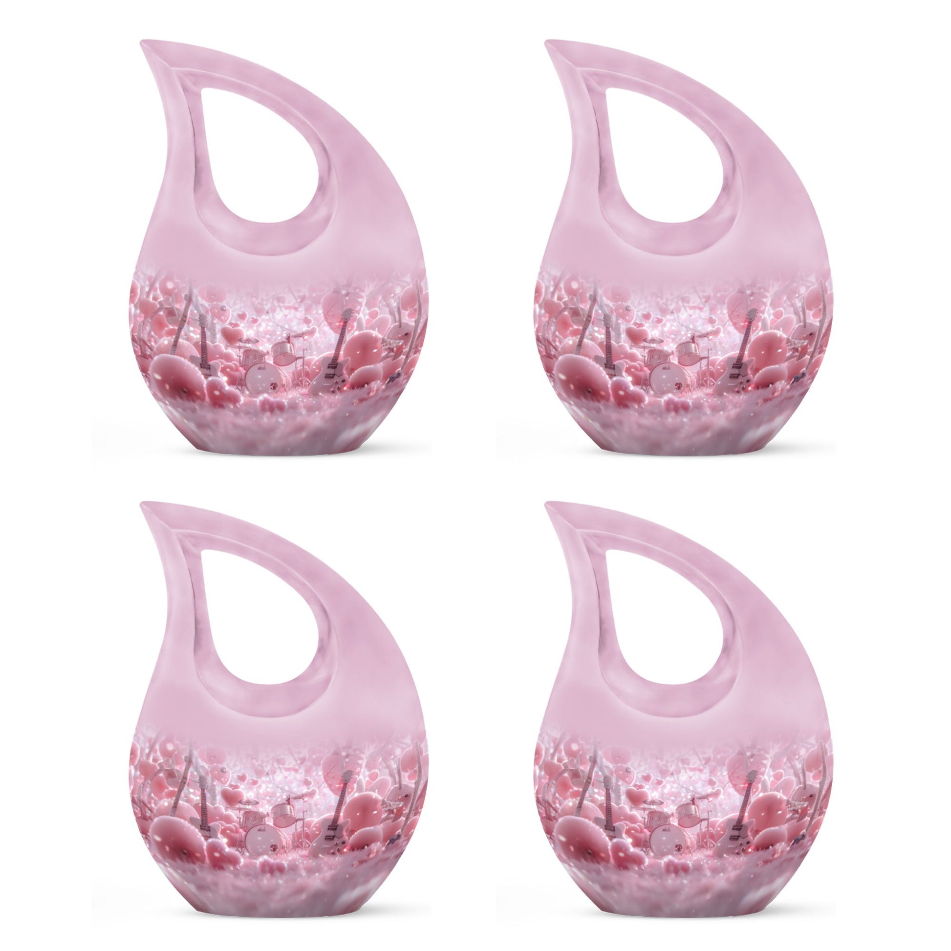 Drums And Music Theme 3 Inch Keepsake Pack of 4