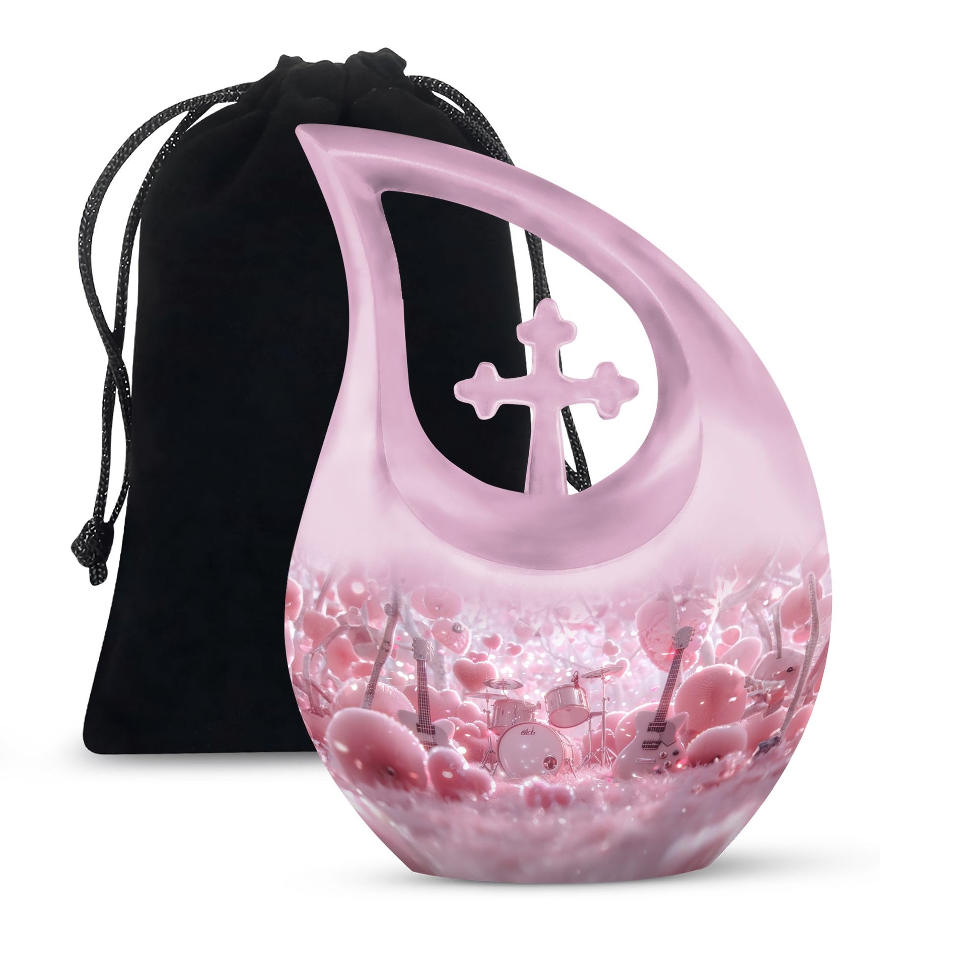 Drums And Music Theme Large Urn 10 Inch