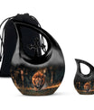 Lion Theme Large Urn With 1 Keepsake Urn
