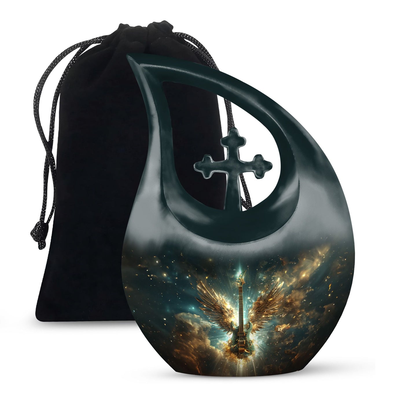 Guitar Theme Large Urn 10 Inch