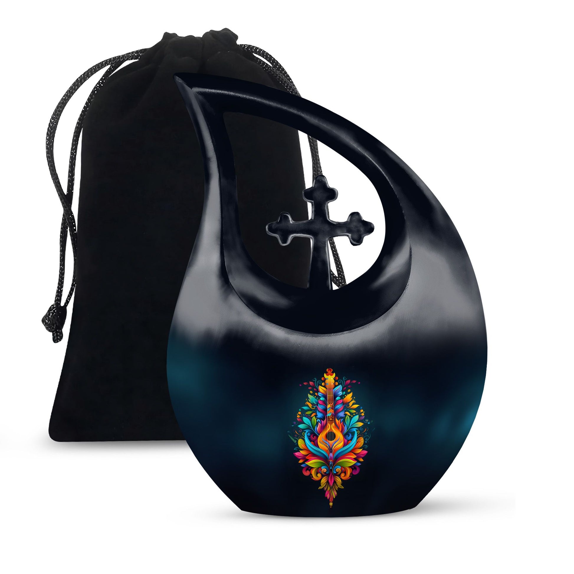 Guitar Theme Large Urn 10 Inch