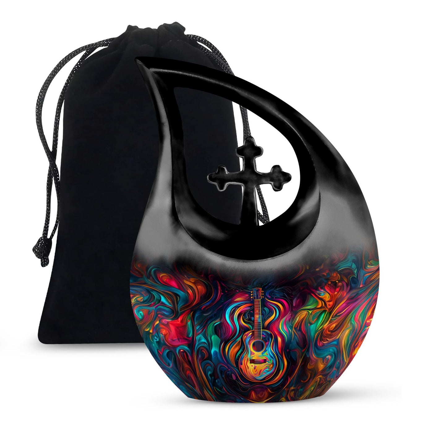Guitar Theme Large Urn 10 Inch