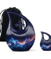 Galaxy Theme Large Urn With 1 Keepsake Urn