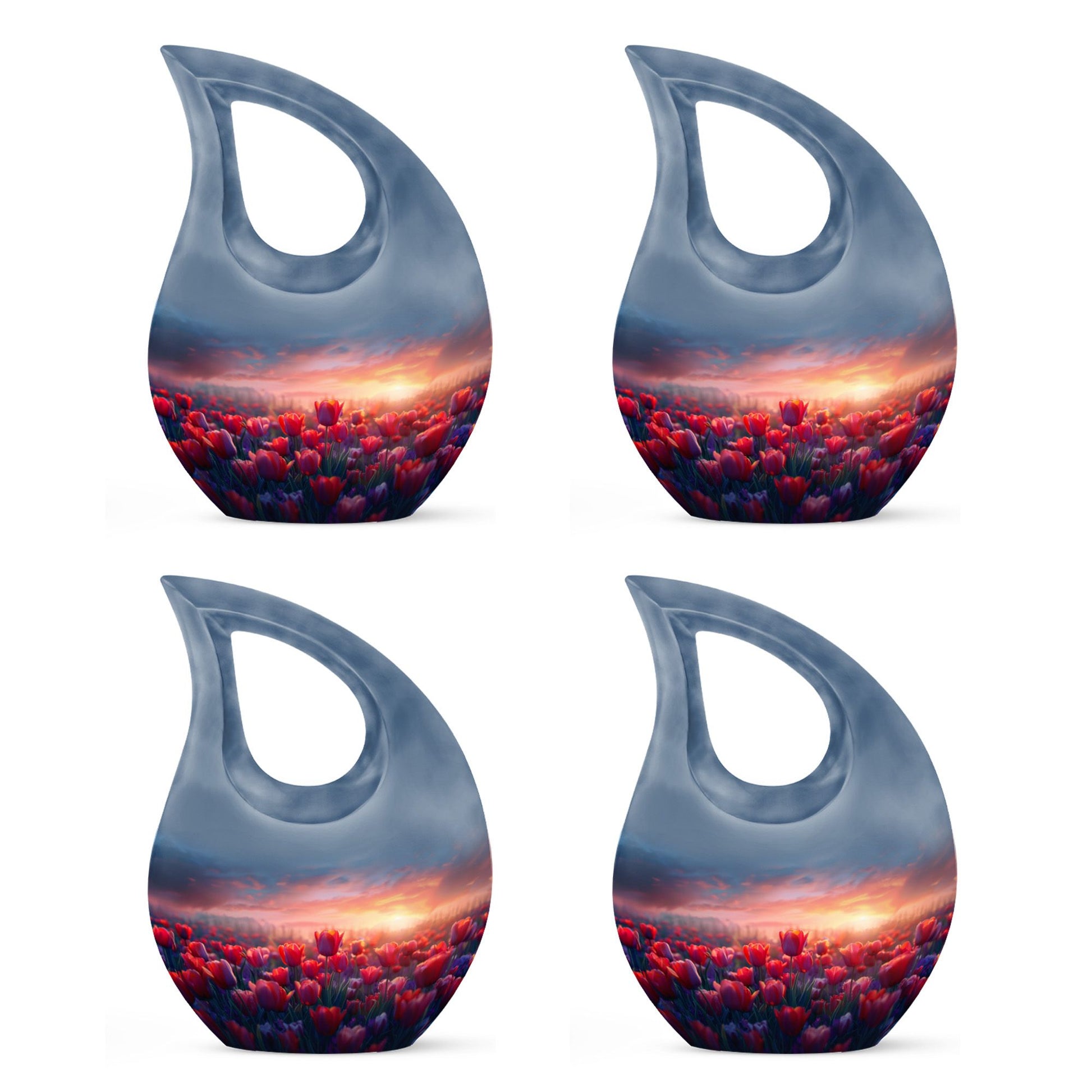 Tulips Theme 3 Inch Keepsake Pack of 4